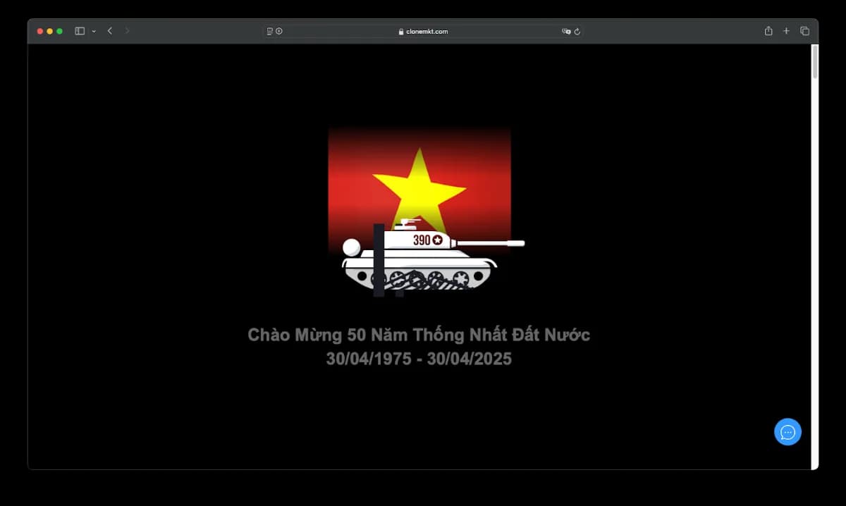 Cách chèn hiệu ứng chào mừng 30/4 vào website