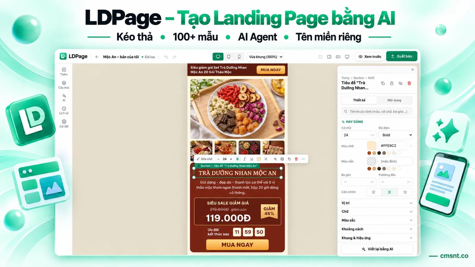 LDPage - Hệ thống tạo không giới hạn LandingPage & HomePage