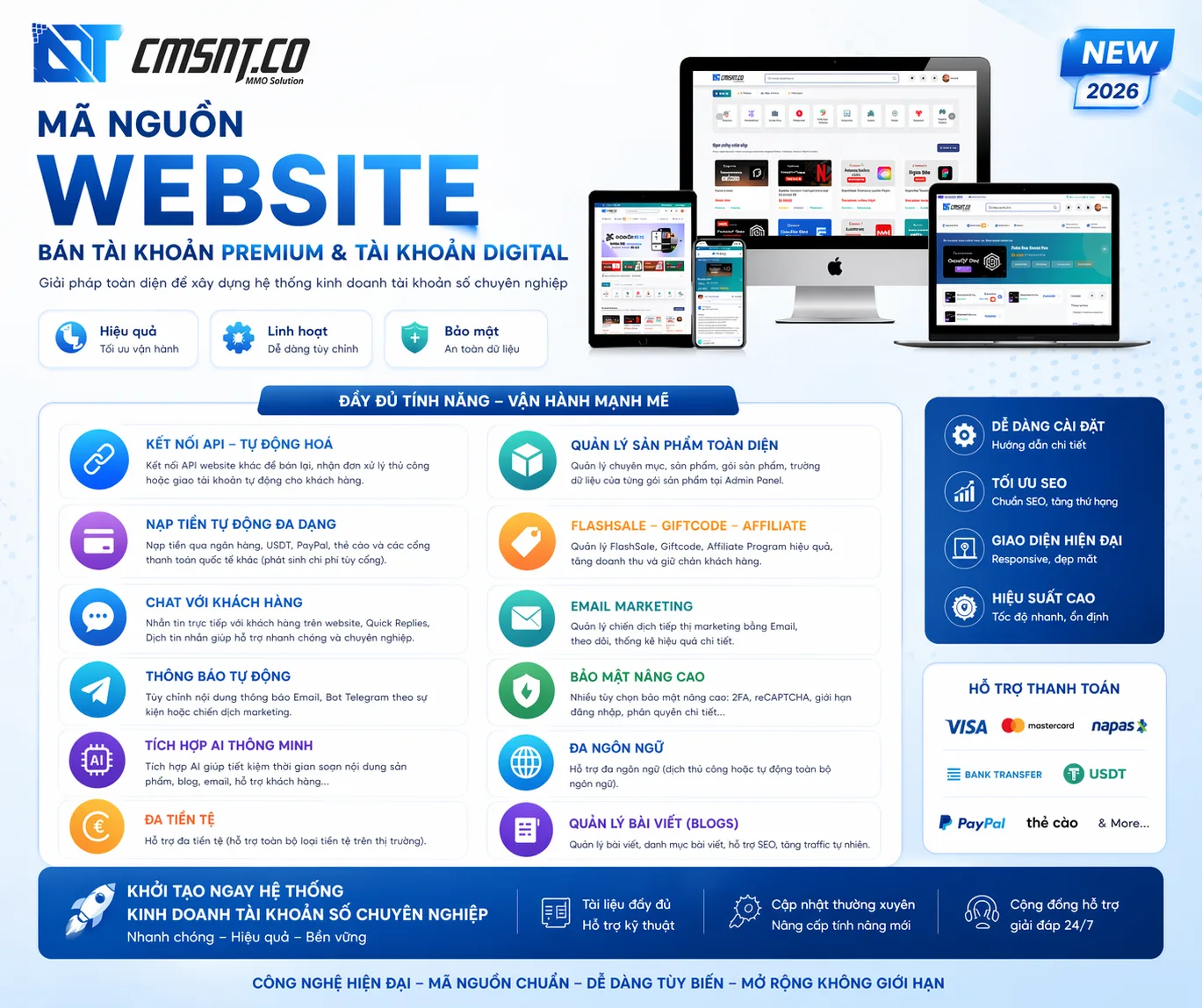 Tạo website bán tài khoản Premium bản quyền, bán key sản phẩm digital - ảnh 2