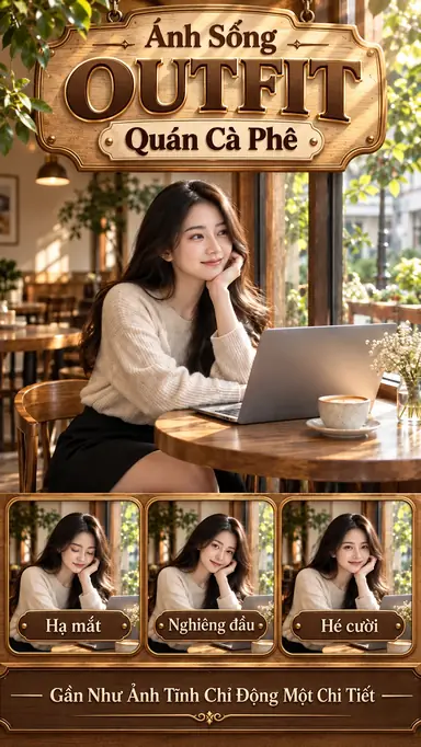 Tạo Video Outfit Quán Cà Phê Ảnh Sống