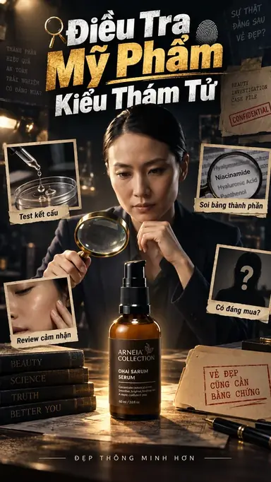 Tạo Video Điều Tra Mỹ Phẩm Kiểu Thám Tử
