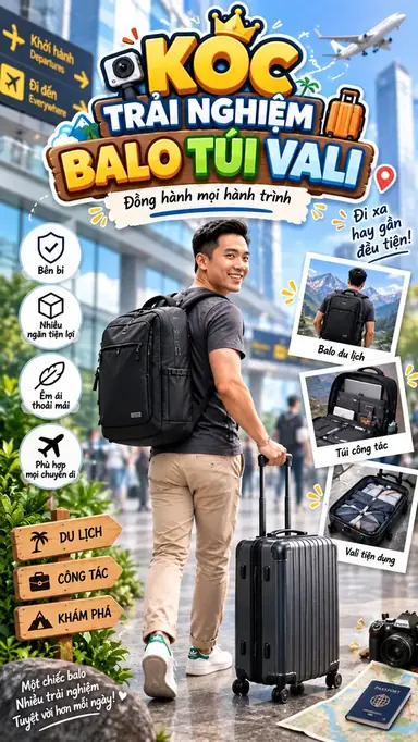 Tạo Video KOC Trải Nghiệm Balo Túi Vali