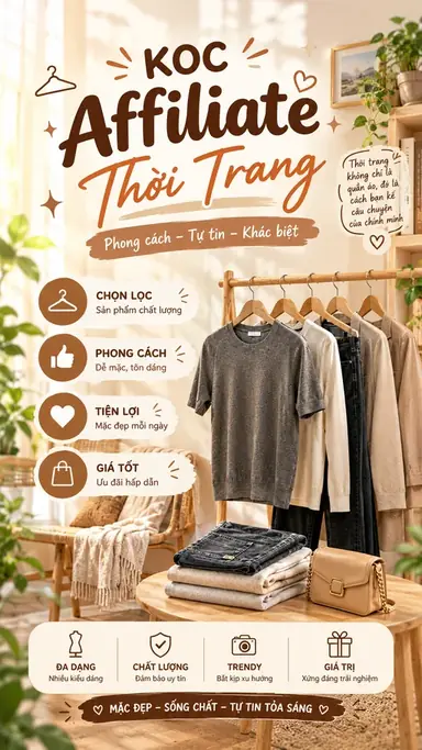 Tạo Video KOC Affiliate Thời Trang