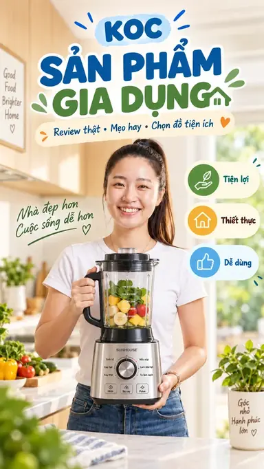 Tạo Video KOC Sản Phẩm Gia Dụng