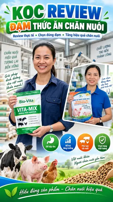 Tạo Video KOC Review Đạm Thức Ăn Chăn Nuôi