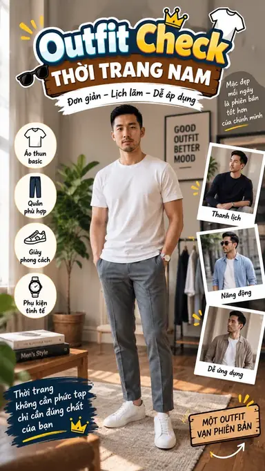 Tạo Video Outfit Check Thời Trang Nam