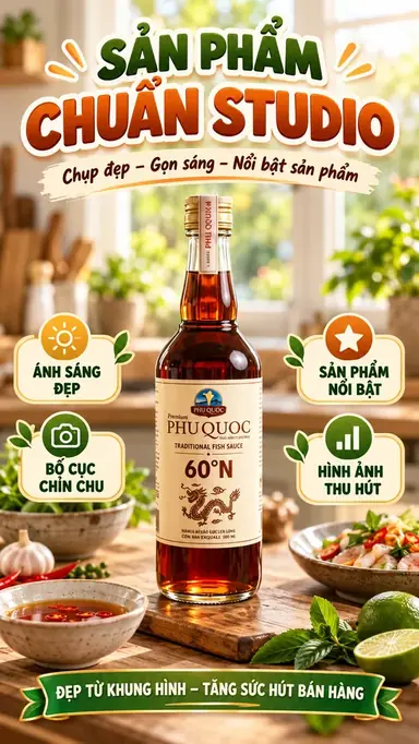 Tạo Bộ Ảnh Sản Phẩm Chuẩn Studio Kèm Video