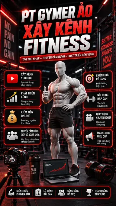 Tạo Video PT Gymer Ảo - Xây Kênh Fitness
